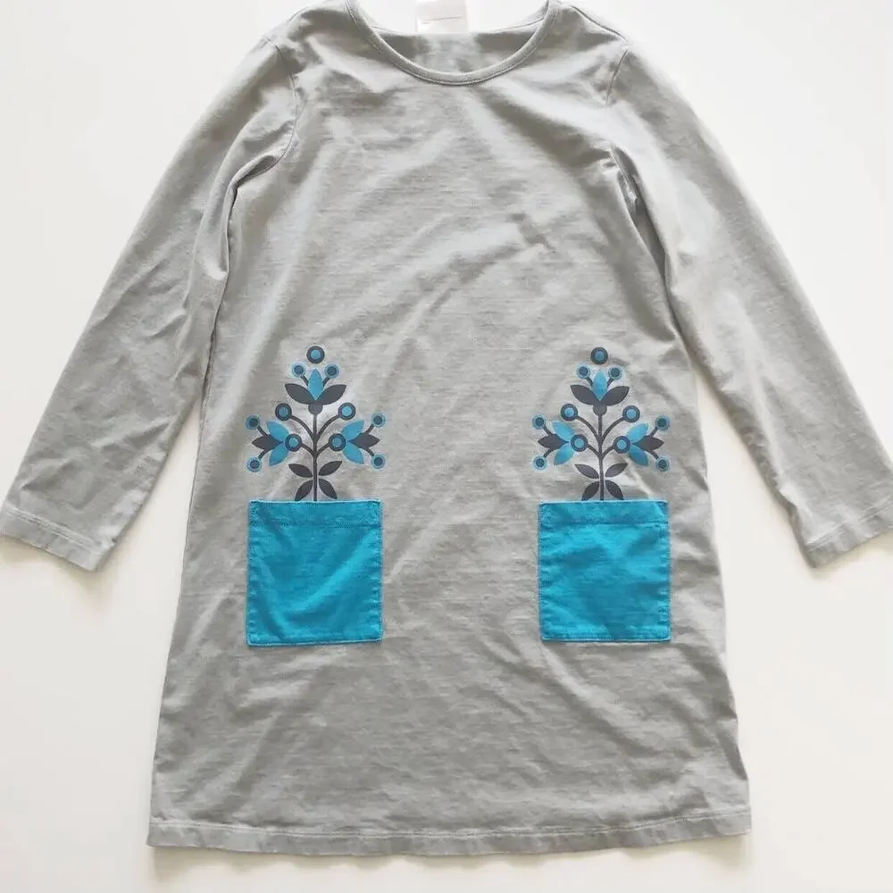 Hanna Andersson Grey Pocket Shift Dress